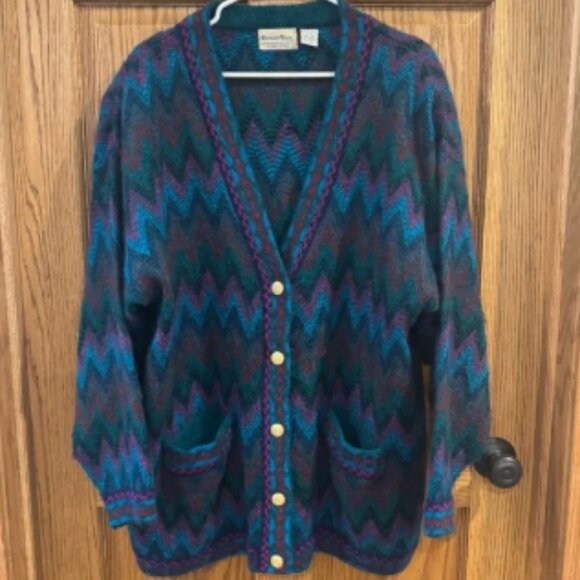 Vintage Boundary Waters Wool Blend Cardigan Sweater – Size 2X - Picture 1 of 6